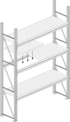 META Stahlpaneele MULTIPAL für Palettenregal, Breite x Tiefe 1825 x 1100 mm