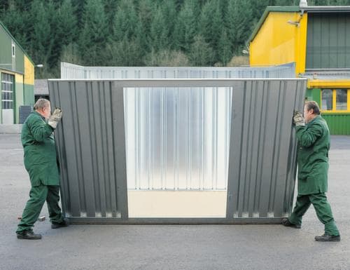 Säbu Verzinkter Materialcontainer FLADAFI® mit Flügeltür