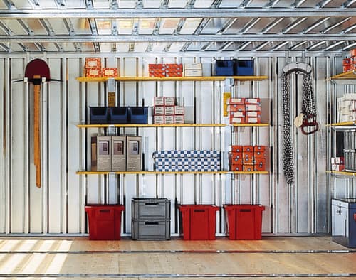Säbu Verzinkter Materialcontainer FLADAFI® mit Flügeltür