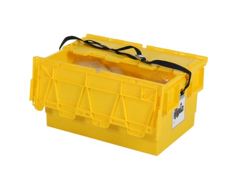 Lithium-Ionen Lagerbehälter mit Brandschutz-Füllmaterial, Inhalt 55 l