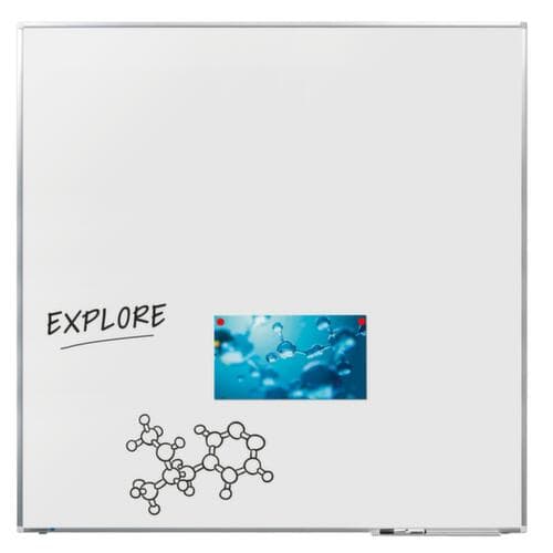 Legamaster Emailliertes Whiteboard PREMIUM PLUS in weiß, Höhe x Breite 1200 x 1200 mm