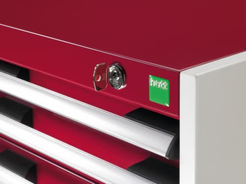bott Schubladenschrank cubio Grundfläche 800x750 mm, 8 Schublade(n), RAL7035 Lichtgrau/RAL7035 Lichtgrau