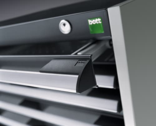 bott Schubladenschrank cubio Grundfläche 800x750 mm, 8 Schublade(n), RAL7035 Lichtgrau/RAL7035 Lichtgrau