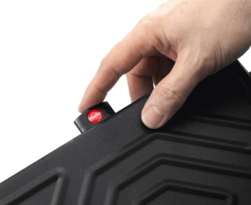 Hailo Einseitige Stufenleiter TopLine L100 mit ausziehbarem Sicherheitsbügel, 5 extra tiefe Riffelblechstufen