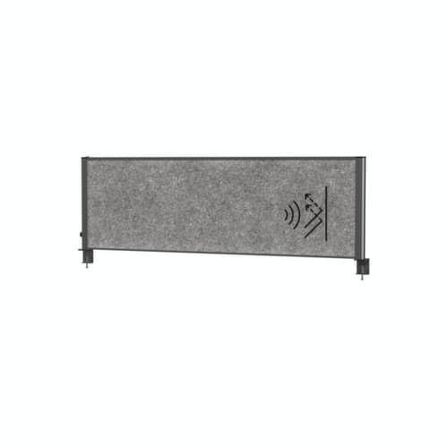 MAUL Tischtrennwand MAULconnecto Uplight, Höhe x Breite 515 x 1600 mm, Wand dunkelgrau