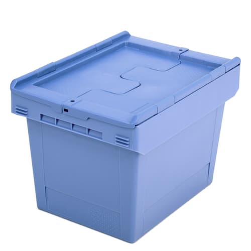 BITO Bac réutilisable plombable, capacité 22 l, Couvercle à charnière en 2 parties