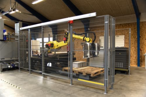 TROAX élément mural pour grille de protection de machine, hauteur x largeur 1250 x 200 mm