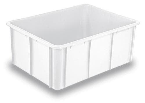 Bac gerbable pour aliments, blanc nature, capacité 120 l