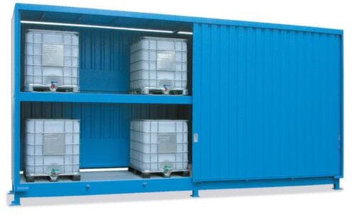 Lacont Conteneur de rayonnage pour produits dangereux pour max. 60 fûts de 200 litres