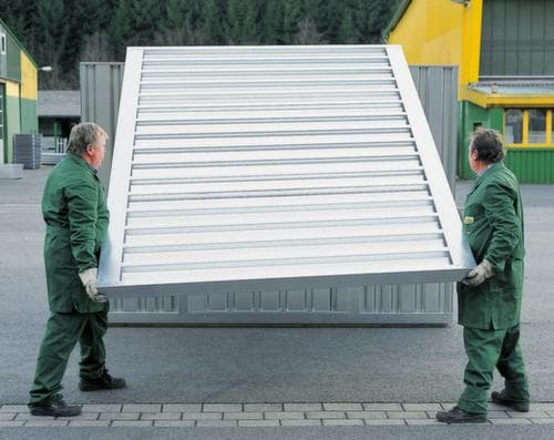 Säbu Conteneur de stockage galvanisé FLADAFI® avec porte battante