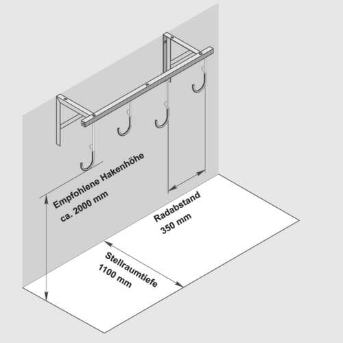 Porte-cycles suspendu