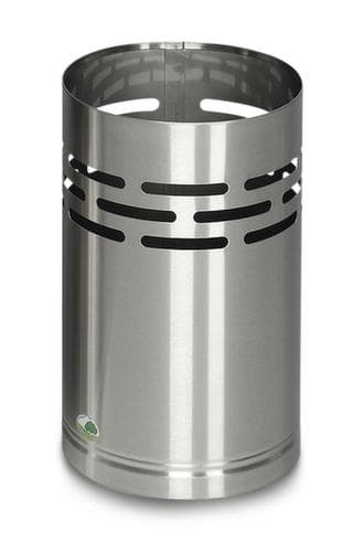 Corbeille à papier en acier inoxydable H 38, 14 l