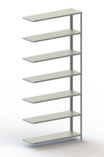 META Rayonnage à boulonner pour classeurs élément suivant, 7 tablettes, avec revêtement en zinc anti-corrosion