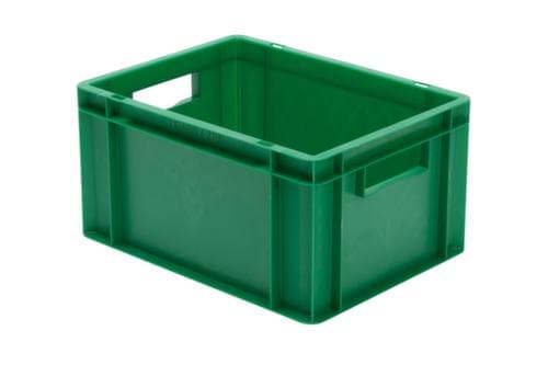 Bac gerbable norme Europe parois + fond pleins, vert, capacité 19 l