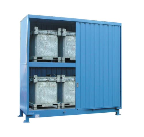 Lacont Conteneur de rayonnage pour produits dangereux pour max. 12 GRV/IBC