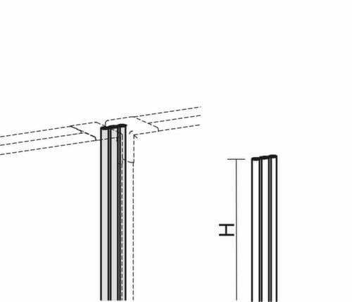 Gera liaison linéaire Pro BasicLine pour cloison, hauteur 600 mm