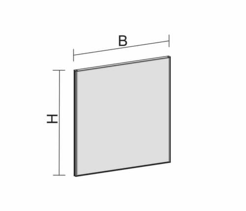 Gera Cloison de table insonorisante Pro, hauteur x largeur 1200 x 1000 mm, paroi bleu