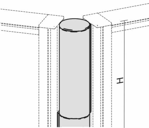 Gera colonne de liaison Pro ProfiLine pour cloison, hauteur 600 mm