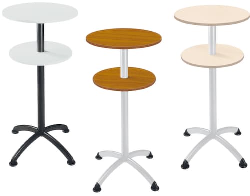 Table haute avec 2 plateaux