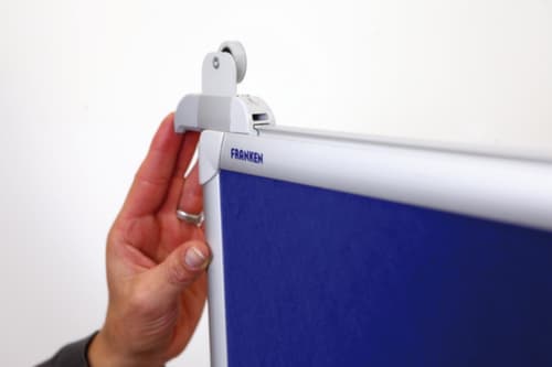 Franken tableau blanc pour glissière murale modulaire, hauteur x largeur 1200 x 2400 mm