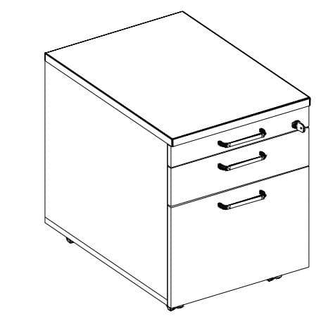 Nowy Styl Bureau E10 avec piètement 4 pieds