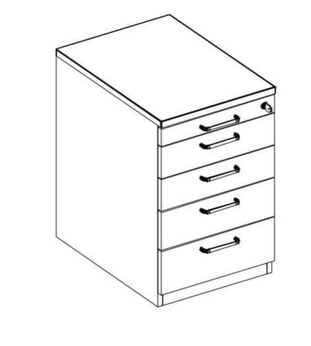 Nowy Styl Bureau E10 avec piètement 4 pieds