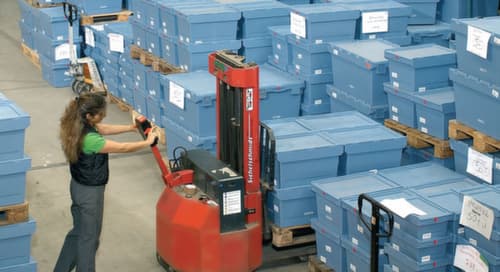 BITO Bac réutilisable plombable, capacité 22 l, Couvercle à charnière en 2 parties