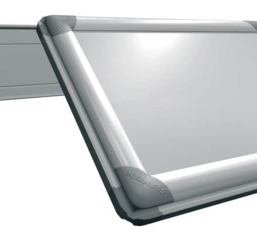 Franken tableau blanc pour glissière murale modulaire, hauteur x largeur 1200 x 2400 mm