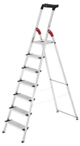 Hailo Escabeau industriel utilisation un côté ComfortLine L80 avec marches XXL