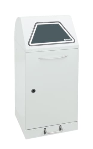 stumpf Récipient pour matières recyclables ininflammables Modul-Vario 60 avec rabat à fermeture automatique, 60 l, gris clair, couvercle gris clair