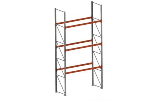 META Rayonnage à palettes MULTIPAL pour 12 palettes, largeur 2870 mm, 4 niveaux de stockage