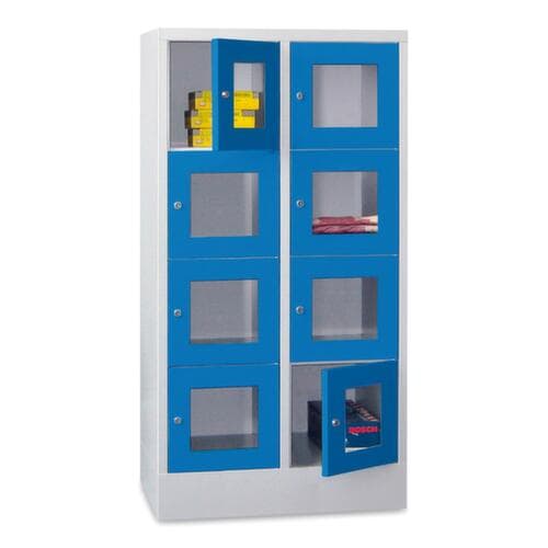 PAVOY Vestiaire multicases Basis portes vitrées