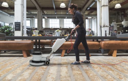 Machine à disque unique EM 17 EVO avec brosse à récurer et à shampooing, puissance 1200 W