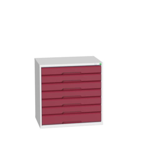 bott Armoire à tiroirs verso, 7 tiroir(s), RAL7035 gris clair/RAL3004 rouge pourpre