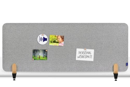 Legamaster Cloison de table insonorisante ELEMENTS, hauteur x largeur 600 x 1600 mm, paroi gris