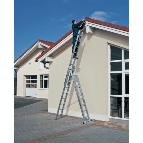 ZARGES Échelle télescopique polyvalente Skymaster DX, 3 x 12 échelons triangulaires