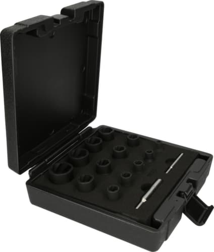 KS Tools Jeu de douilles électriques à profil spiralé 1/4"+1/2"