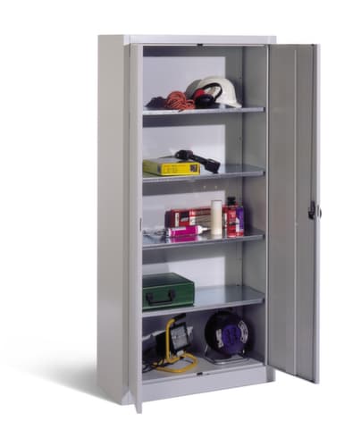 C+P Armoire universelle Eco gris clair avec 4 étagères, largeur 940 mm