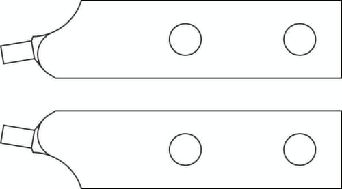 E-8000 J 41 EL Paire de pointes de rechange coudées Ø 3,2 mm