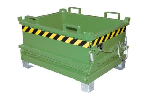 Bauer Mini-benne à fond ouvrant MSB 250 en RAL6011 vert réséda
