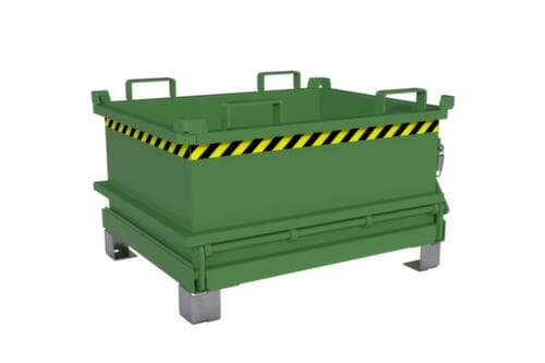Bauer Mini-benne à fond ouvrant MSB 250 en RAL6011 vert réséda