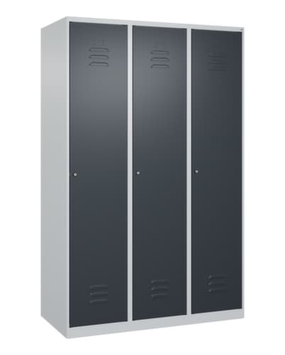 C+P Armoire vestiaire Classic Plus à 3 compartiments, largeur de compartiment 400 mm