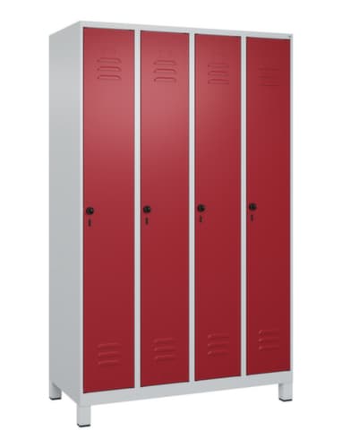 C+P Armoire vestiaire Classic Plus à 4 compartiments, largeur de compartiment 300 mm