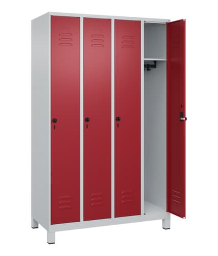 C+P Armoire vestiaire Classic Plus à 4 compartiments, largeur de compartiment 300 mm