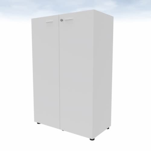 Quadrifoglio Armoire à portes battantes T45 avec double porte battante, 3 hauteurs des classeurs, blanc/blanc
