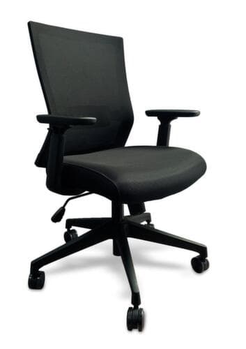 UDOBÄR Siège de bureau pivotant Iron avec mécanisme synchrone, dossier maille avec support, noir