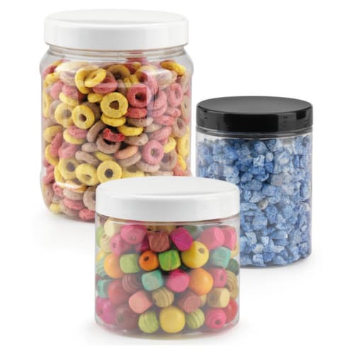 100 bocaux à couvercle vissant PET 400 ml