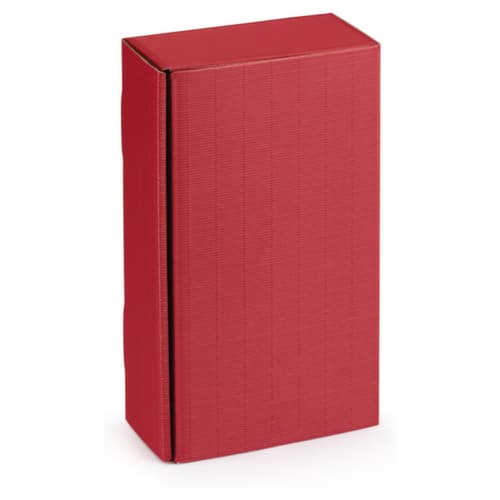 Boîte bouteilles rouge (pour 2 bouteilles)