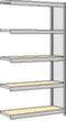 regalwerk Rayonnage sans boulons à plateaux agglomérés avec tablettes, hauteur x largeur x profondeur 2000 x 1285 x 326 mm, 5 tablettes