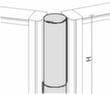 Gera colonne de liaison Pro ProfiLine pour cloison, hauteur 600 mm